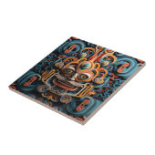 鮮やかな鮮やかトライバル3D紙アートスタイルパターン タイル (側面)