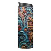 鮮やかな鮮やかトライバル3D紙アートスタイルパターン タンブラー (回転右)