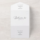 鮮やかな黄色とオレンジの夏の花のQRコード結婚式 オールインワン招待状 (外側)