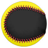 鮮やかな黄色と黒のカスタムソフトボール ソフトボール (正面左)