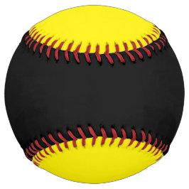 鮮やかな黄色と黒のカスタムソフトボール ソフトボール