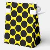 鮮やかな黄色にブラックドットのスタイリッシュなテント型4x2x5 フェイバーボックス (裏面)