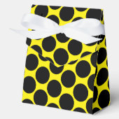 鮮やかな黄色にブラックドットスタイルのテント型4x2x5 フェイバーボックス (正面)