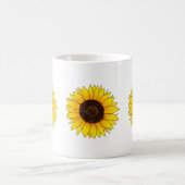 鮮やかな黄色のひまわりの花 コーヒーマグカップ (中央)