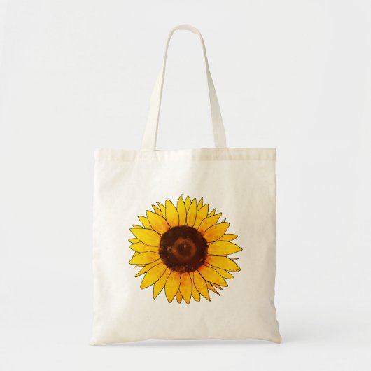 鮮やかな黄色のひまわりの花 トートバッグ (正面)