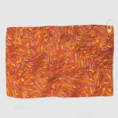 鮮やかな黄色のニュアンスを帯びたクリアな赤のテクスチャ ゴルフタオル (横)