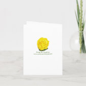 鮮やかな黄色のバラ Save the date グリーティングカード 招待状 (裏面)