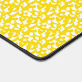 鮮やかな黄色のパターン抽象デザイン デスクマット (コーナー)