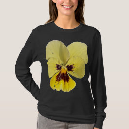 鮮やかな黄色のパンジーの花の写真Tシャツ Tシャツ