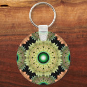 鮮やかな黄色のフリリー装飾 キーホルダー (正面)