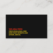 鮮やかな黄色の名刺 名刺 (裏面)