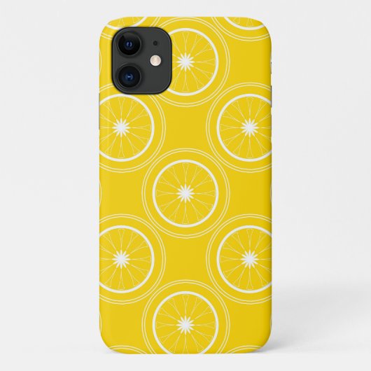 鮮やかな黄色の抽象芸術模様レモンレトロ Case-Mate iPhoneケース (裏面)