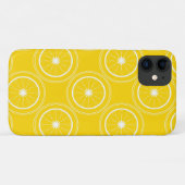 鮮やかな黄色の抽象芸術模様レモンレトロ Case-Mate iPhoneケース (裏面(横))