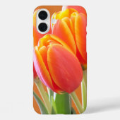 鮮やかな黄色の縁取りオレンジのチューリップの写真 Case-Mate iPhoneケース (裏面)