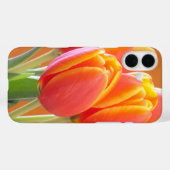 鮮やかな黄色の縁取りオレンジのチューリップの写真 Case-Mate iPhoneケース (裏面 (横))