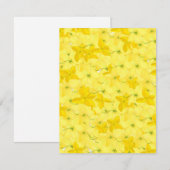 鮮やかな黄色の花の大輪 出欠カード (正面/裏面)