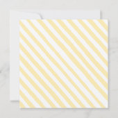 鮮やかな黄色の花柄レモン テーマ Save the date 招待状 (裏面)