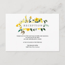 鮮やかな黄色の花 ウェディング  レセプション  エンクロージャー