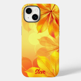 鮮やかな黄色の葉っぱ カスタマイズ可能 Case-Mate iPhone 14ケース