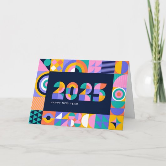 鮮やかな2025年新年 シーズンカード (正面)