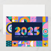鮮やかな2025年新年 シーズンカード (正面/裏面)