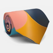 鮮やかな3Dペタル幾何学模様の鮮烈な色 ネクタイ (ロール)
