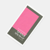 鮮やかな モダン グルーヴィー ピンク 緑色の ブライダルシャワー オーダーメイド (コーナー)