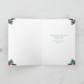 鮮やかな | 幸せな母の日のターコイズの花と写真 カード (内部)