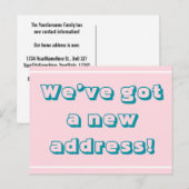 鮮やかな「新しい住所のお知らせ」ポストカード 案内ポストカード (正面/裏面)