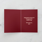 鮮やかな | 母の日のピンクのバラの写真 カード (内部)