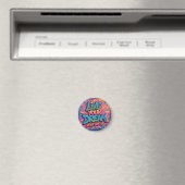 鮮やかな「Live Your Dream」グラフィティウォールアート マグネット (インサイチュ (食洗機))