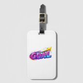 鮮やかなGOAL荷物タグ - 輝かしい成功への旅 ラゲッジタグ (正面縦)