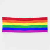 鮮やかなLGBTQクラシックレインボーストライプス 横断幕 (横)