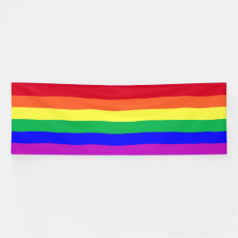 鮮やかなLGBTQクラシックレインボーストライプス 横断幕