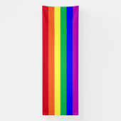 鮮やかなLGBTQクラシックレインボーストライプス 横断幕 (縦)