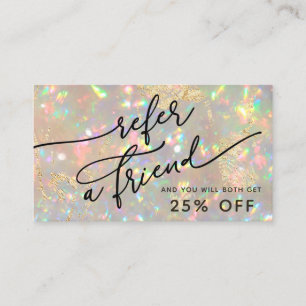 鮮やかなopalテクスチャ紹介カード 名刺