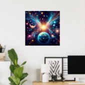 鮮やかに詳細な24x24の壁の宇宙 ポスター (ホームオフィス)