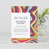 鮮やかはっきりした抽象芸術保存 招待状 (スタンド正面)