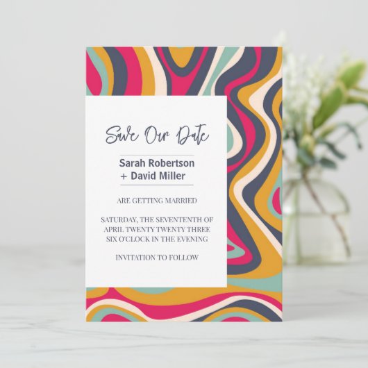 鮮やかはっきりした抽象芸術保存 招待状 (スタンド正面)