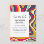 鮮やかはっきりした抽象芸術保存 招待状 (正面/裏面)