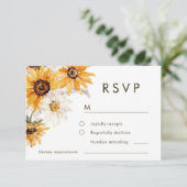 鮮やかはっきりした日フローラ結婚ズ 出欠カード (スタンド正面)