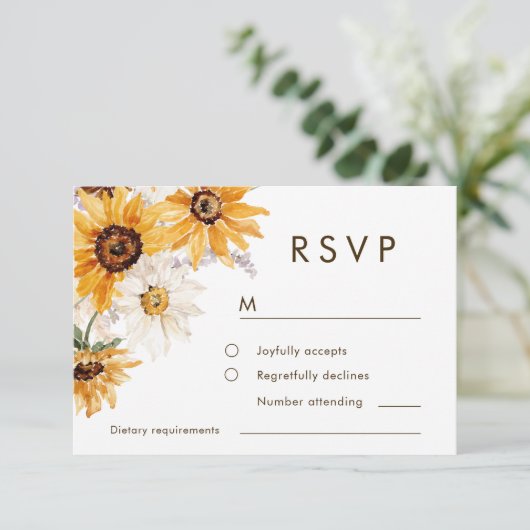 鮮やかはっきりした日フローラ結婚ズ 出欠カード (スタンド正面)