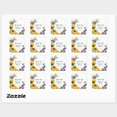 鮮やかひまわり野の花ありがとう結婚 スクエアシール (シート)