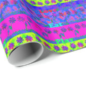 鮮やかやる気を起こさせる食べラヴ&遊アートプリント ラッピングペーパー (ロールコーナー)
