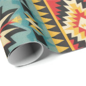 鮮やかアステカ部幾何学 ラッピングペーパー (ロールコーナー)