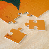 鮮やかアモダンートピンクローズ油彩画 ジグソーパズル (側面)