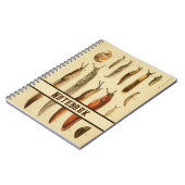 鮮やかアンティークスラグイラストレーション自然史 ノートブック (左側)