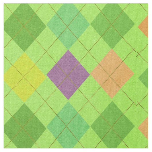 鮮やかアーガイル織物 ファブリック (クローズアップ)