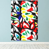 鮮やかウォータードロップジオメトリ、抽象芸術ウォールアート キャンバスプリント (インサイチュ (ウッドフロア))