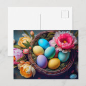 鮮やかエレガントフェスティバルイースターイラストレーション ポストカード (正面/裏面)